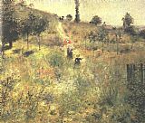 Pierre Auguste Renoir Canvas Paintings - Path Climbing Through Long Grass